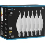Mexen Nova 6x LED крушка пламък E14, C37, 8W, Топла - 3000K, 840 lm - L106-E14-0830-01x06 (L106-E14-0830-01x06)