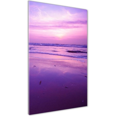 Vertikálny foto obraz fotografie na skle Západ slnka mora 50x100 cm