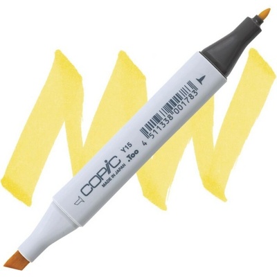 Lihová fixa COPIC Classic oboustranná Fine & Chisel, Cadmium yellow (Y15)