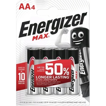 Duracell Батерия ELM-AA LR6 Energizer MAX пакет от 4 броя (energizer-aa-4-m)