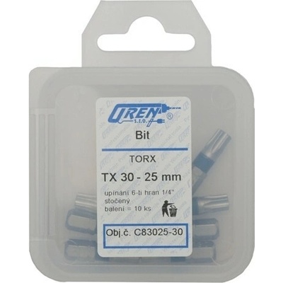 Oren Bit TORX 40, 25 mm, barevně značený,1 ks