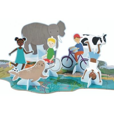 Floss & Rock 3D puzzle Jeden svět 60 ks