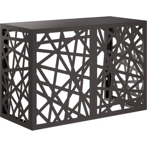 vidaXL Покритие за климатик Черно 90 x 40 x 60 см Стомана (8014150)