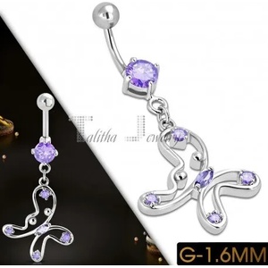 Talitha Елегантна обеца за пъп " Пеперуда" - talitha-jewelry - 21,01 лв