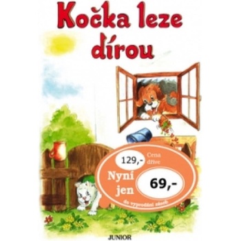 Kočka leze dírou