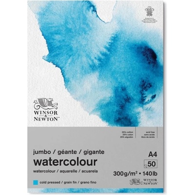 Winsor & Newton akvarelový blok300 GR/M2 50 listov A4 JUMBO