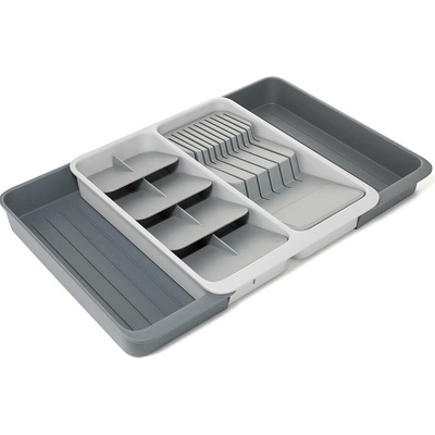Organizér na příbory DRAWERSTORE 8500015 40 x 33 cm, roztažitelný, šedá, plast, Joseph Joseph