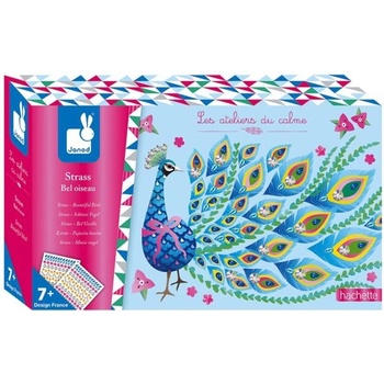 Janod Atelier Блестящи картини със стразови мъниста Птичка Миди
