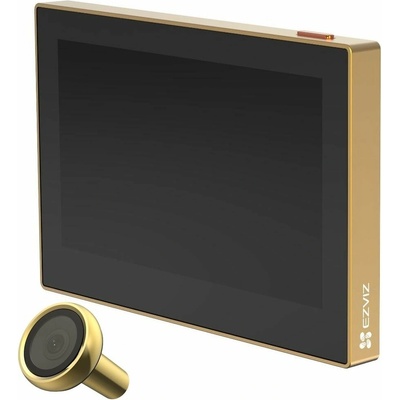EZVIZ chytré dveřní kukátko s kamerou HP2/ Wi-Fi/ 2K/ 4,3" monitor/ napájení ze sítě a baterie/ 2200 mAh/ zlaté CS-HP2-R100-6E2WB-GD