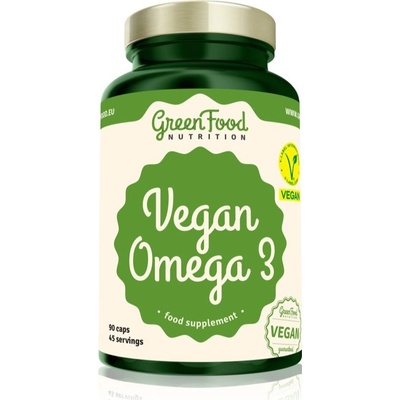 GreenFood Nutrition Vegan Omega 3 kapsuly pre normálnu činnosť srdca a mozgu 98 g