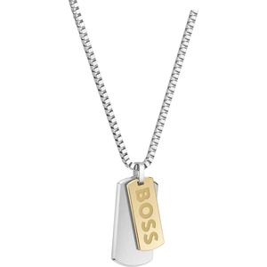HUGO BOSS Men's Devon Stainless Steel Pendant Necklace - Two Tone Часовници