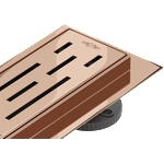 Mexen Flat 360° M01 въртящ се линеен сифон 90 cm, розово злато - 1620090-40 (1620090-40)
