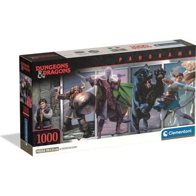 Clementoni - Puzzle Dungeons & Dragons panorama - 1 000 piese