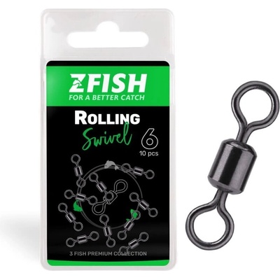 Zfish Obratlík Rolling Swivel Velikost 6 30kg 10ks – Zboží Dáma