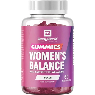 BodyWorld Women’s Balance Gummies 60 cukríkov, broskyňa