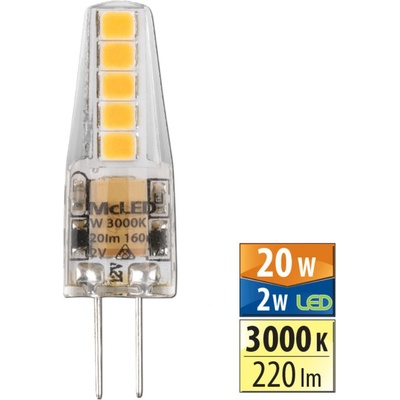 McLED LED G4, 12V, 2W, 3000K, 220lm