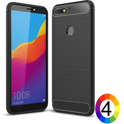 Huawei Y7 Prime ( 2018 ) Удароустойчив Carbon Fiber Калъф и Протектор