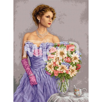 Milena Style Хубава жена - гоблен със схема конци dmc 1: 1