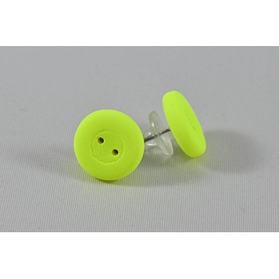 KUBUdesign náušnice KNOFLÍK neon žluté 0001791