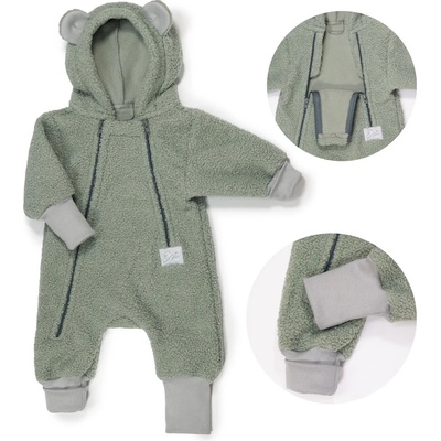 ESITO Rostoucí zimní kombinéza Teddy fleece double Olive olivová