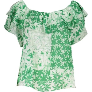 DESIGUAL Къса дамска тениска desigual, Цвят Зелено (24swbw01_ve4026)