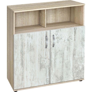 Image 1 of Bogdan Furniture G Скрин с две врати Мебели Богдан модел bm-ava 2-1000, кристал със сонома