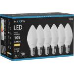 Mexen Nova 6x LED крушка E14, C37, 1W, Топъл - 3000K, 105 lm - L102-E14-0130-01x06 (L102-E14-0130-01x06)