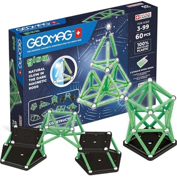 Image 1 of Geomag Магнитен конструктор, Geomag, Glow, 60 части