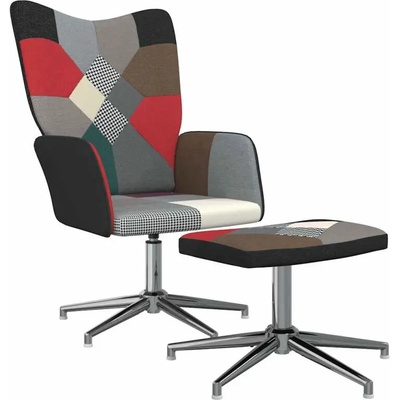 vidaXL 328202 Relaxační se stoličkou patchwork textil