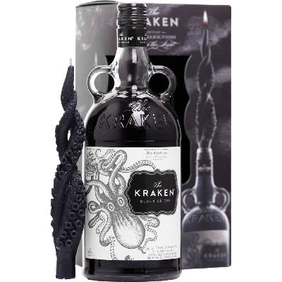 Kraken Black Spiced Rum 1l + sviečka