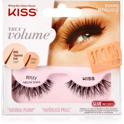 KISS True Volume Ritzy изкуствени мигли Natural Black 1 чифт