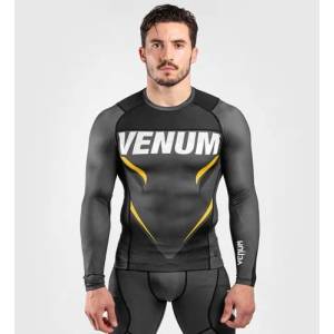 Venum | Официален Вносител за България Рашгард Venum One FC Impact Grey/Yellow - XXL