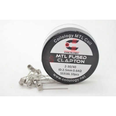 Coilology MTL Fused Clapton predmotané špirálky SS316L 0,64ohm 10ks