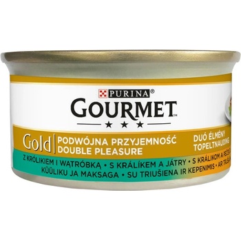 Gourmet Gold Cat duš.králik a játra 85 g