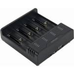 Gembird BC-USB-02 Бързо зарядно устройство за Ni-MH + Li-ion батерии, черно (BC-USB-02) Зарядно за батерии