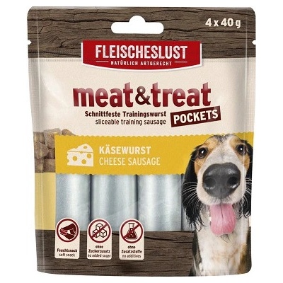 Meat & treat cheese sausage 4 x 40 g