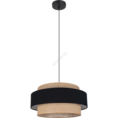 HEXE Пендел CORSA 1xE27/60W/230V черен/бежов (HX0215)