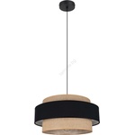 HEXE Пендел CORSA 1xE27/60W/230V черен/бежов (HX0215)