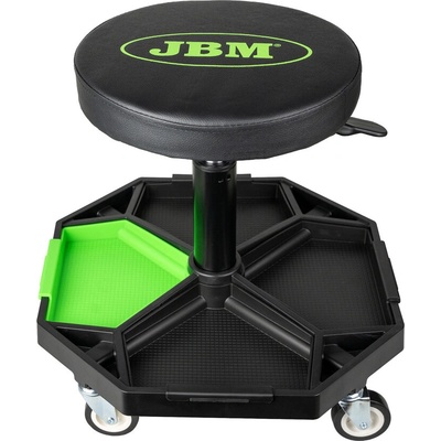 JBM Работен стол на колела, височина 410-450мм, до 136кг тегло, jbm 54583