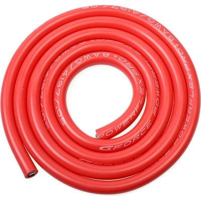 GForce Kabel se silikonovou izolací Powerflex 8AWG červený 1 m