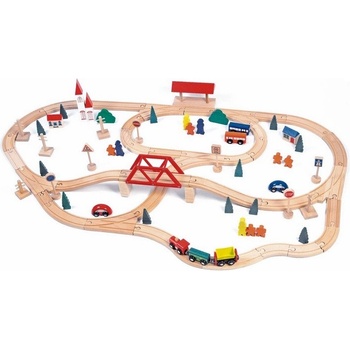 Image 1 of Woodyland Woody - Дървено влакче с релси и мост
