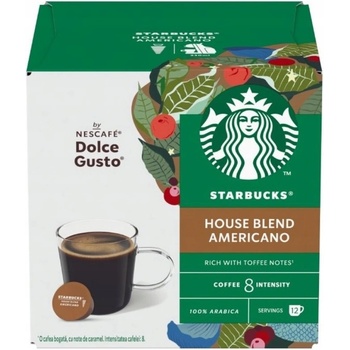 Starbucks NESCAFE DOLCE GUSTO HOUSE BLEND Americano, 12 капсули