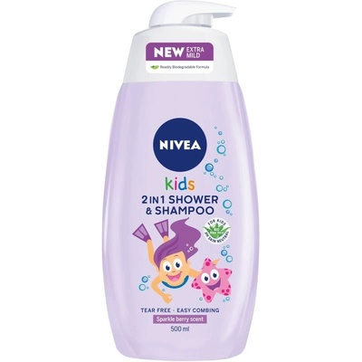 Nivea Детски шампоан и душ гел Nivea, момиче, 250 ml (1675495)