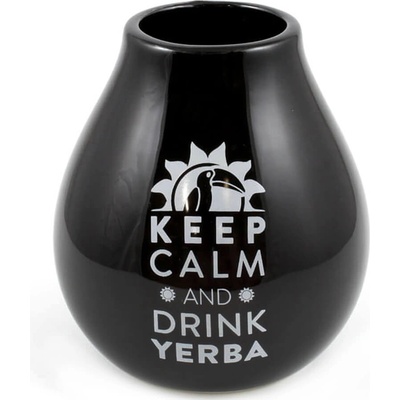 Vital Country Kalabasa keramická černá Keep Calm 350 ml