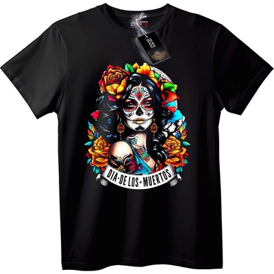 NOONEBRAND Тениска Ден на мъртвите захарен Skull - M, Black