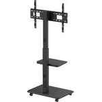Ergo Office Stand / TV cart Ergo-Office, max. load 50kg / 5kg shelf, max. VESA 600x400, built-in power strip, black, ER-304 B
