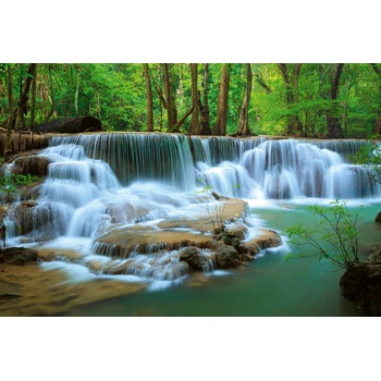DIMEX ART s. r. o Флизелинов фототапет могущ водопад в гората 375 x 250 см