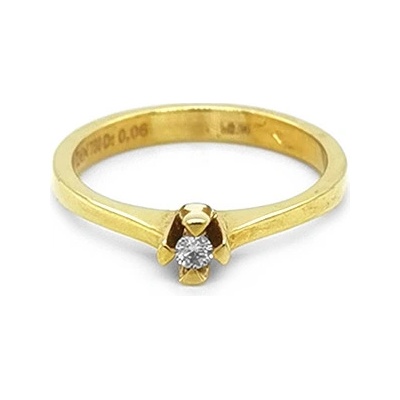 Beny Jewellery zlatý zásnubní s Diamantem 2011075