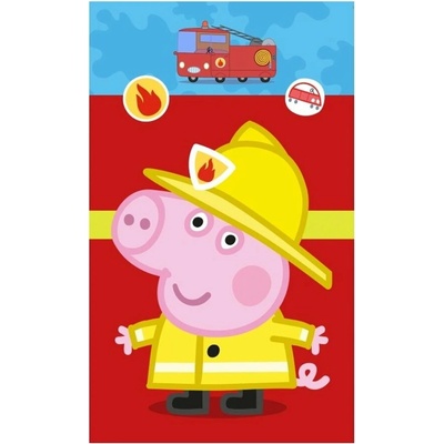 Carbotex Detský uterák Prasiatko Pepina Hasič Tomík 30 x 50 cm