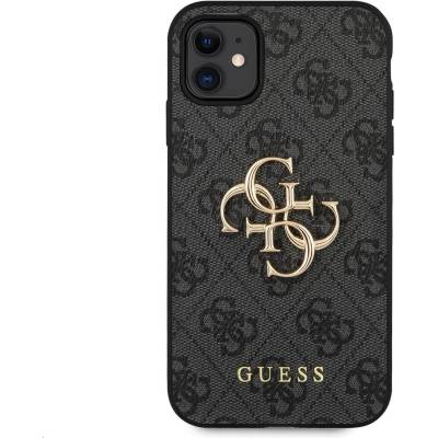 GUESS Гръб Guess PU 4G Metal Logo Case за iPhone 11 - Сив (3666339006600)